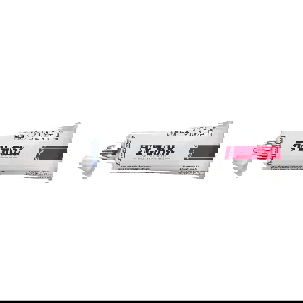 Metal-ball tip marker delivers thick paint suitable for overhead surfaces